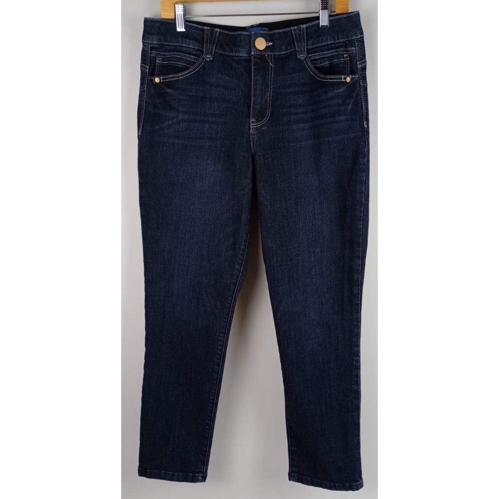 Democracy Womens 12 "Ab"solution Dark Blue Tapered Leg Stretch Denim Jeans
